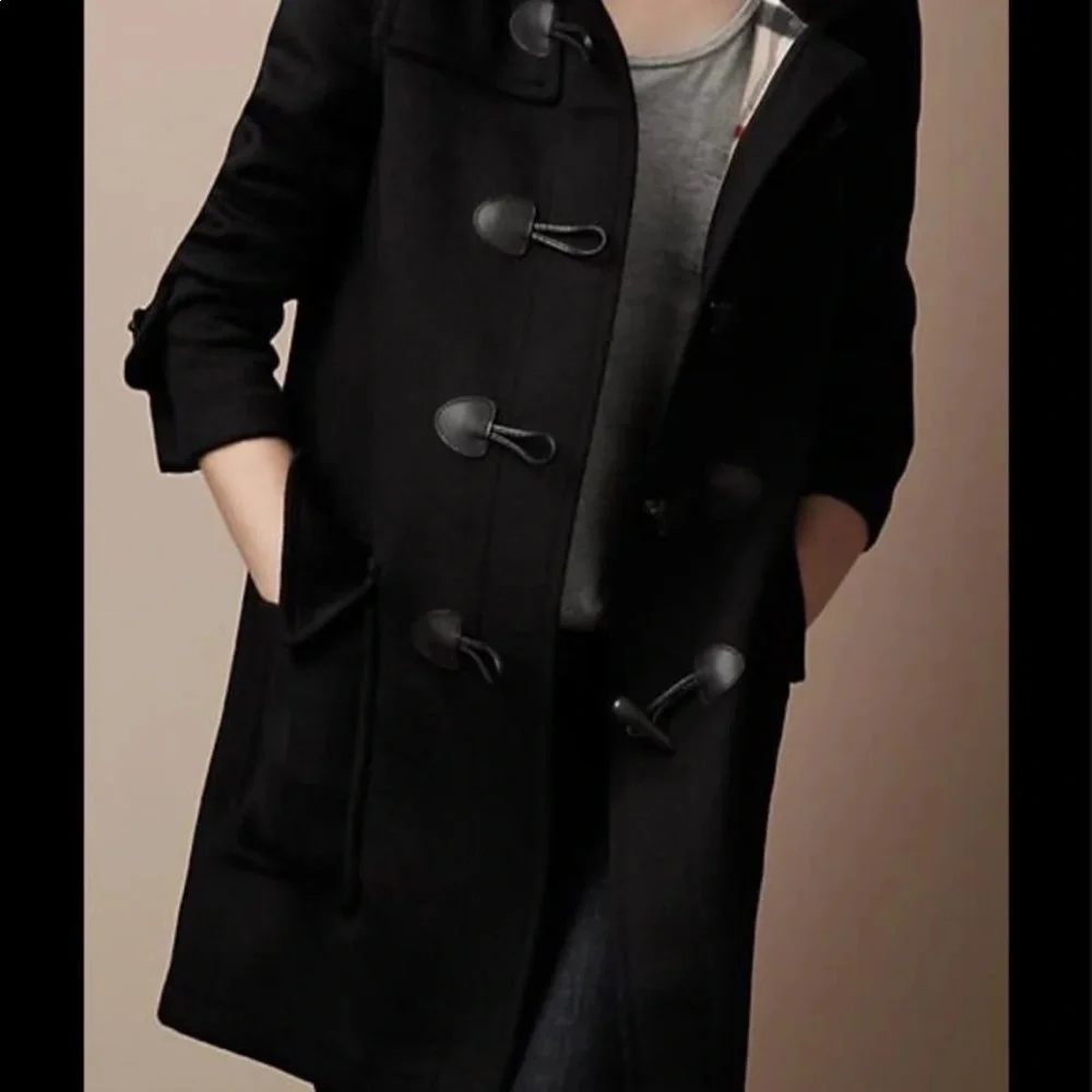 Burberry check lined wood duffle coat - Picture 2 of 5